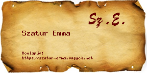 Szatur Emma névjegykártya